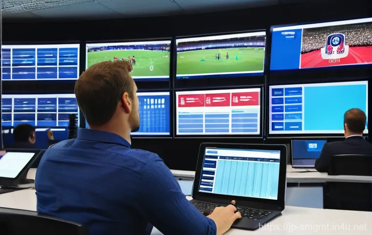 스포츠경영관리사와 비영리 스포츠 조직 - **Image Prompt: Dynamic Event Production Control Room**
    A bustling, high-tech control room or me...
